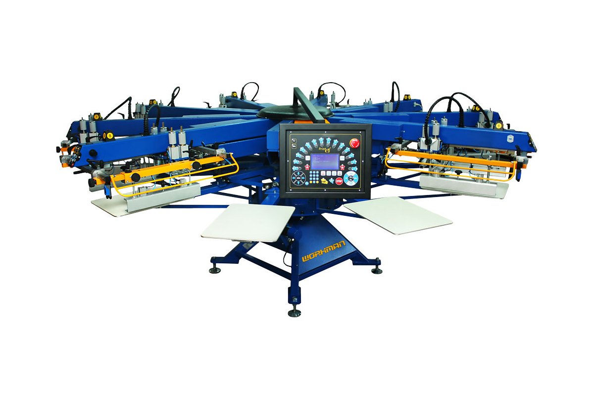 Автоматический трафаретный карусельный станок WORKMAN